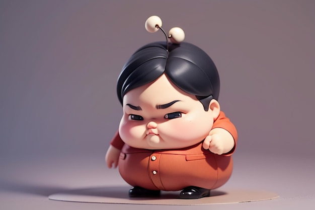 Fat Boy Cartoon Character Styling Anime Style Fat Wallpaper achtergrondmodel Karakter Rendering