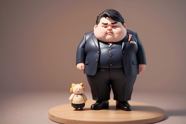 Fat boy cartoon character styling anime style fat wallpaper background model character rendering