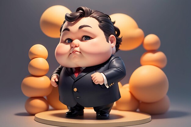 Fat Boy Cartoon Character Styling Anime Style Fat Wallpaper Background Model Character Rendering