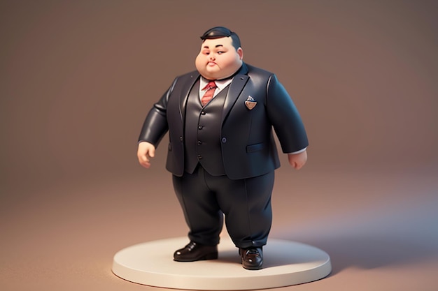 Fat Boy Cartoon Character Styling Anime Style Fat Wallpaper Background Model Character Rendering