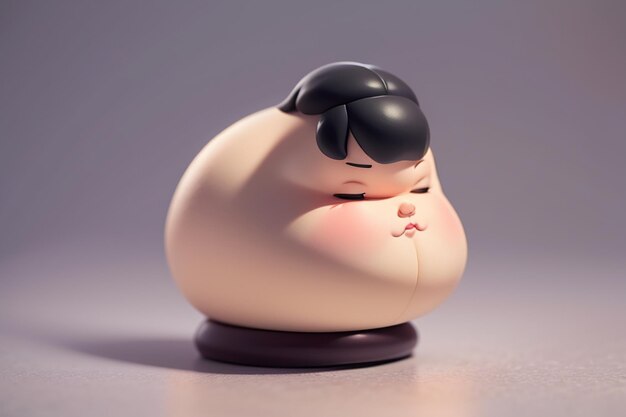 Photo fat boy cartoon character styling anime style fat wallpaper background model character rendering