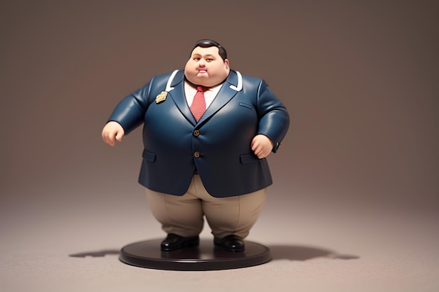 Fat Boy Cartoon Character Styling Anime Style Fat Wallpaper Background Model Character Rendering