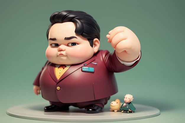 Fat Boy Cartoon Character Styling Anime Style Fat Wallpaper Background Model Character Rendering