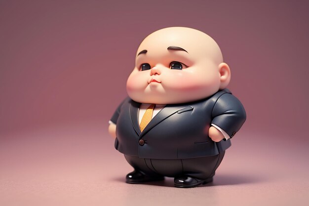 Fat Boy Cartoon Character Styling Anime Style Fat Wallpaper Background Model Character Rendering