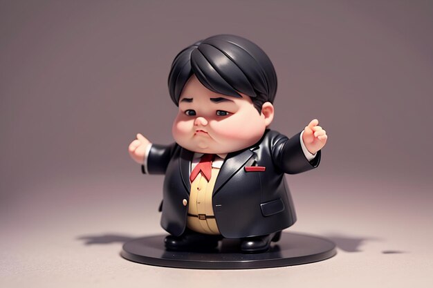 Fat boy cartoon character styling anime style fat wallpaper background model character rendering