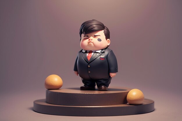 Fat Boy Cartoon Character Styling Anime Style Fat Wallpaper Background Model Character Rendering