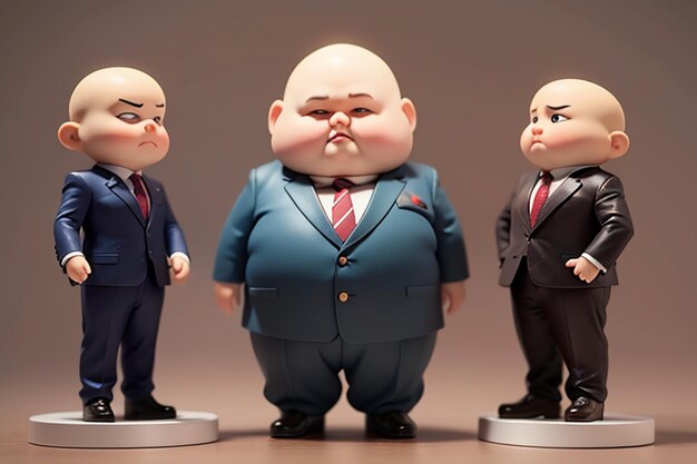 사진 뚱뚱한 소년 만화 캐릭터 스타일링 애니메이션 스타일 뚱뚱한 벽지 배경 모델 캐릭터 렌더링