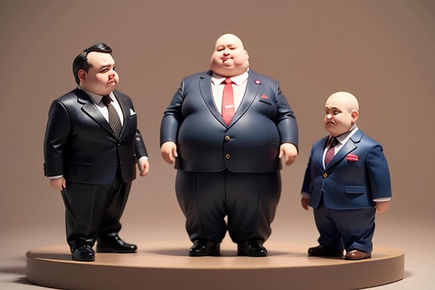 Фото Толстяк мультяшный персонаж стайлинг аниме стиль толстяк обои фон модель рендеринг персонажа