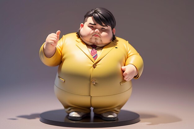 Фото Толстяк мультяшный персонаж стайлинг аниме стиль толстяк обои фон модель рендеринг персонажа