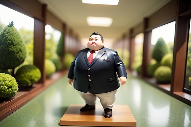 Fat Boy Cartoon Character Styling Anime Style Fat Wallpaper Background Model Character Rendering