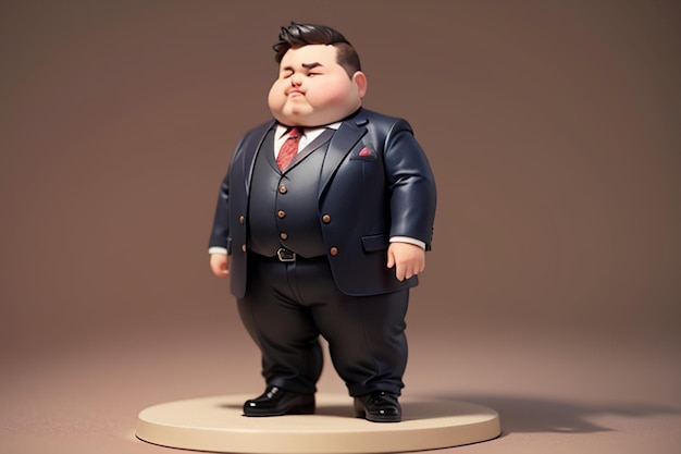 Fat Boy Cartoon Character Styling Anime Style Fat Wallpaper Background Model Character Rendering