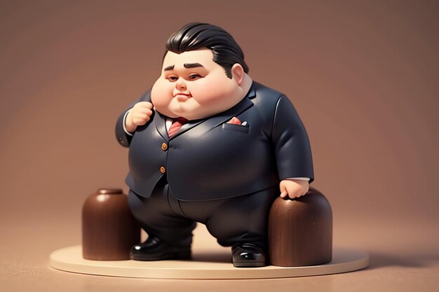 Fat Boy Cartoon Character Styling Anime Style Fat Wallpaper Background Model Character Rendering