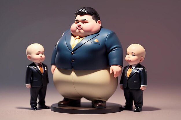 Fat Boy Cartoon Character Styling Anime Style Fat Wallpaper Background Model Character Rendering