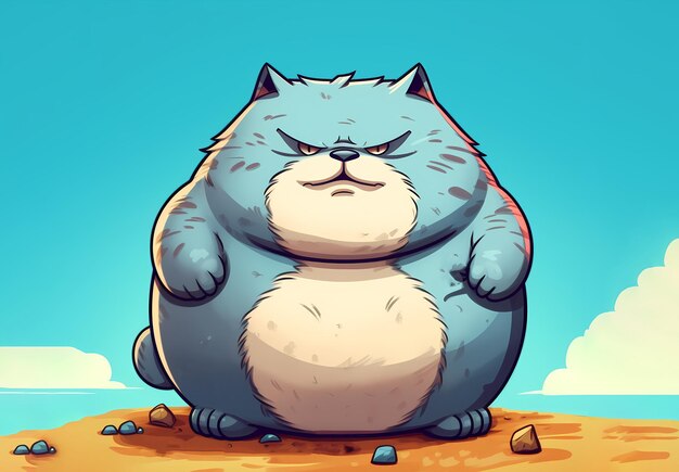 Photo fat cat isolated