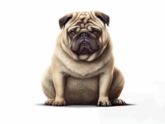 fat pug dog