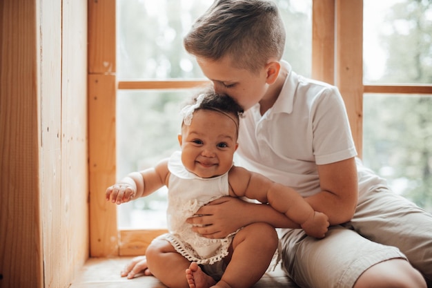 Photo father and baby girl