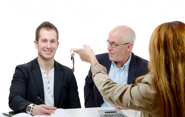 Father buying an apartment for his son