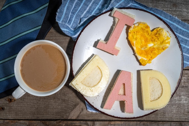 Father day breakfast sandwiches