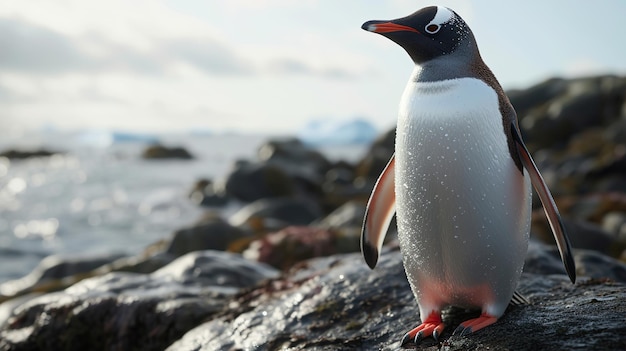 father penguin HD 8K wallpaper Stock Photographic Image