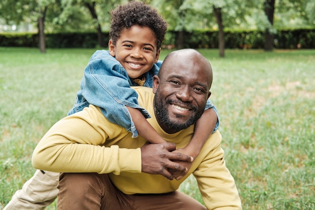 Father playing with son