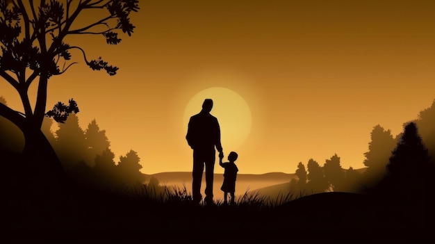 Father's Day Background Illustration AI GenerativexA