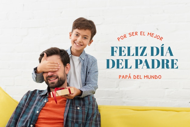 Father's day congratulations in spanish collage