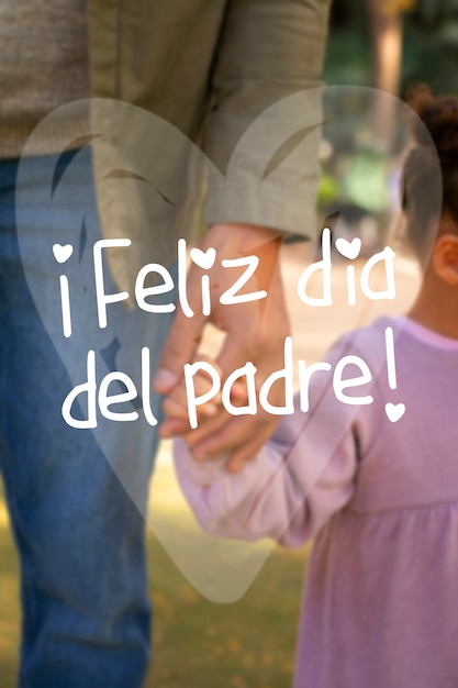 Photo father's day congratulations in spanish collage