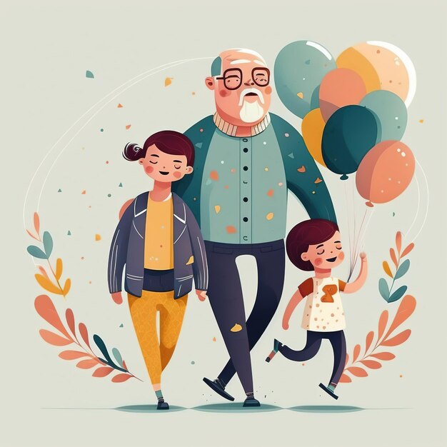 Father's day cute boy with dad playing hugging dad and laughs ai generated