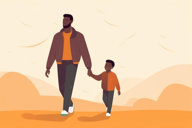 Photo father's day illustration