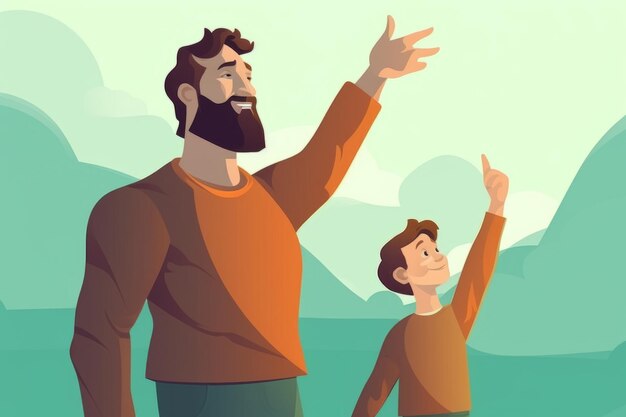 Photo father's day illustration