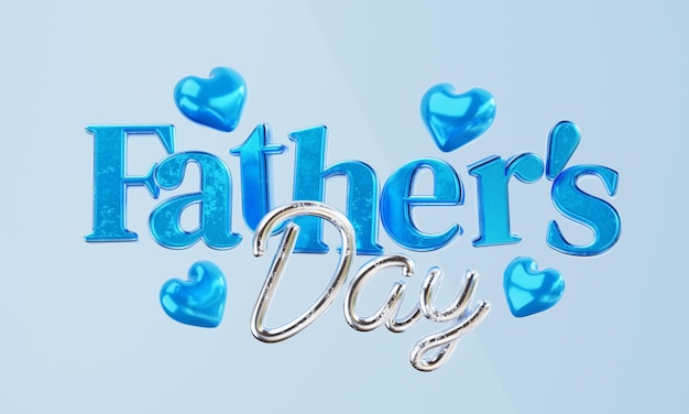 father's day text 3d greeting background