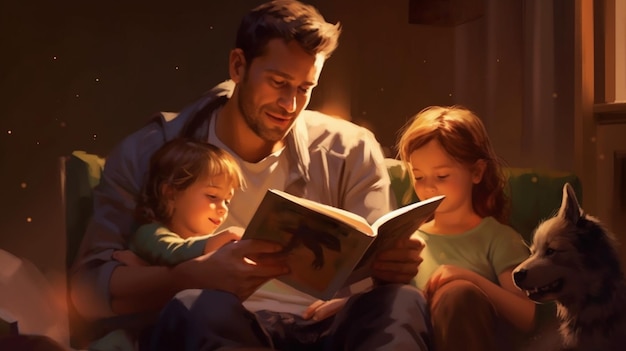 A Father's Love Reading a Father's Day Card