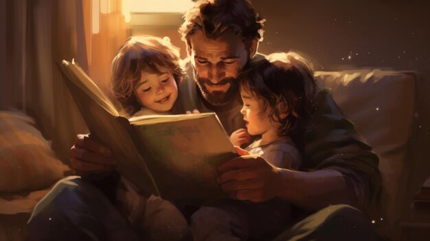 A Father's Love Reading a Father's Day Card