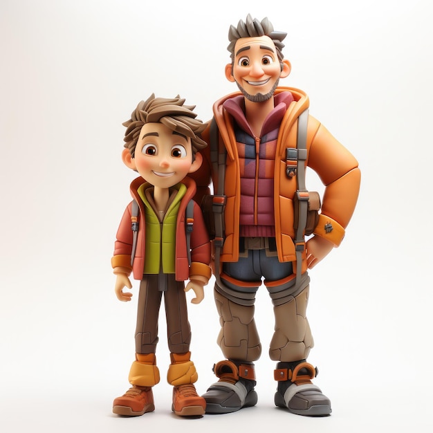 Father and son figure