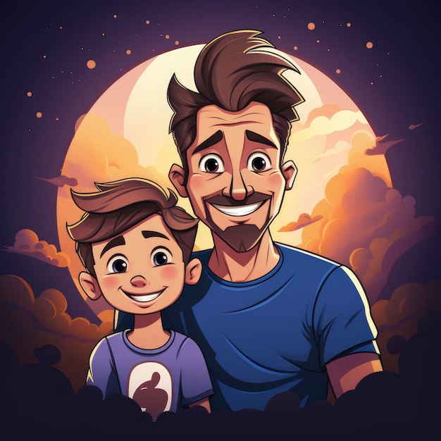 Father and son logo cartoon stylize 750 v 52 Job ID ba7e8648ab314a96aa7057c0d6d0d73f