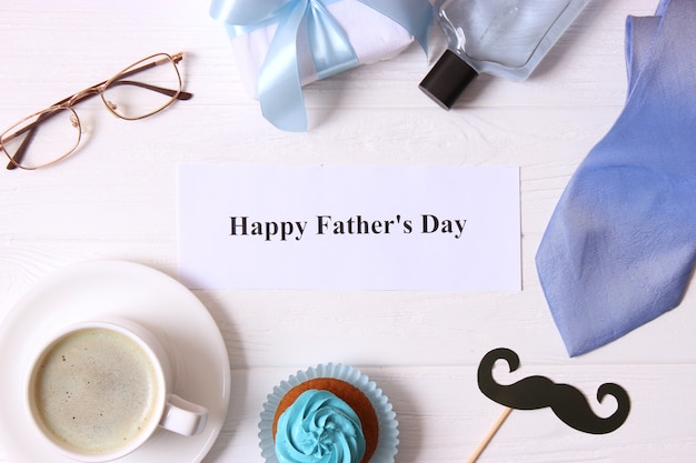 Fathers day background on light background closeup