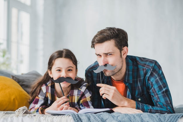 Fathers day concept with moustache