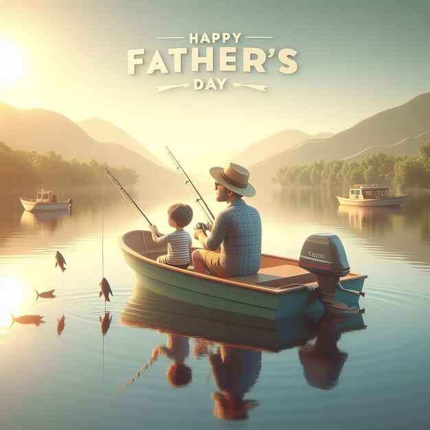 Fathers Day Fishing Adventure 3D Image