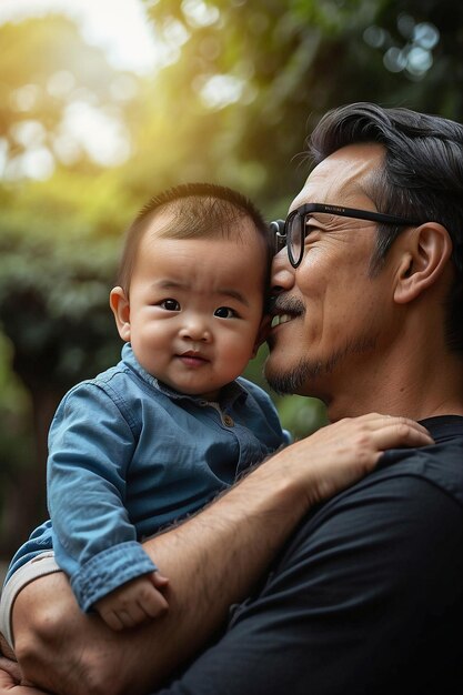 父と息子が一緒に祝う父の日