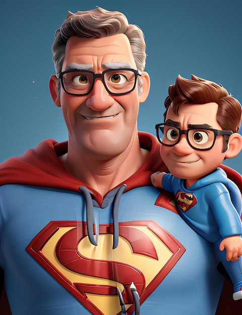 Photo fathers day super hero post design