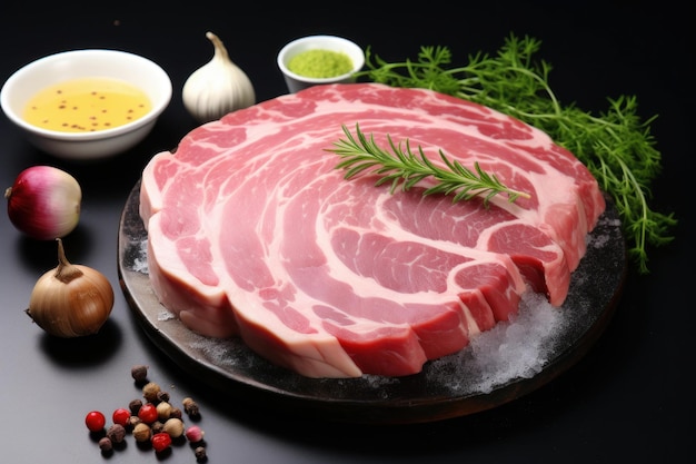 Fatty Plate raw pork Generate Ai