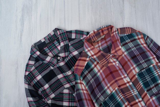 FaTwo checkered shirts