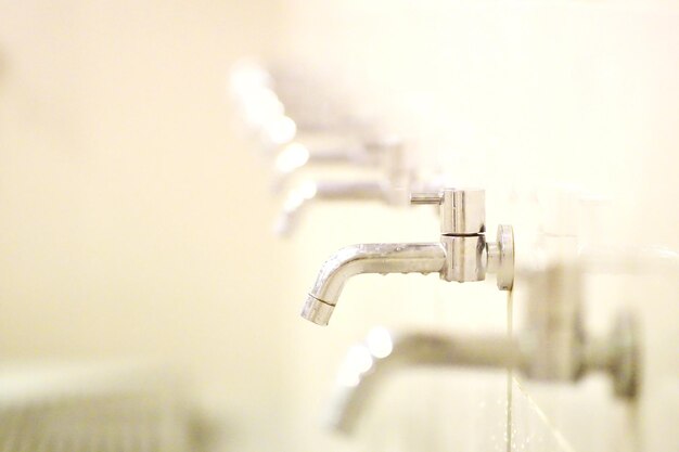 Faucets in row