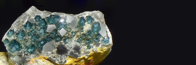 Faujasite는 희귀한 귀중한 자연 지질학적 돌입니다. 낮은 키 고립 헤더의 경사 배경에