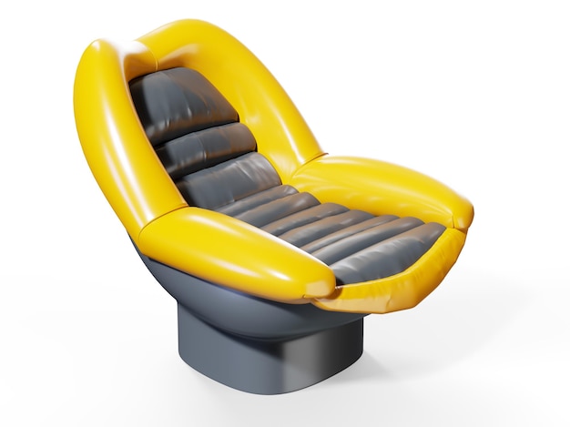 Fauteuil geïsoleerd op een witte achtergrond 3D render