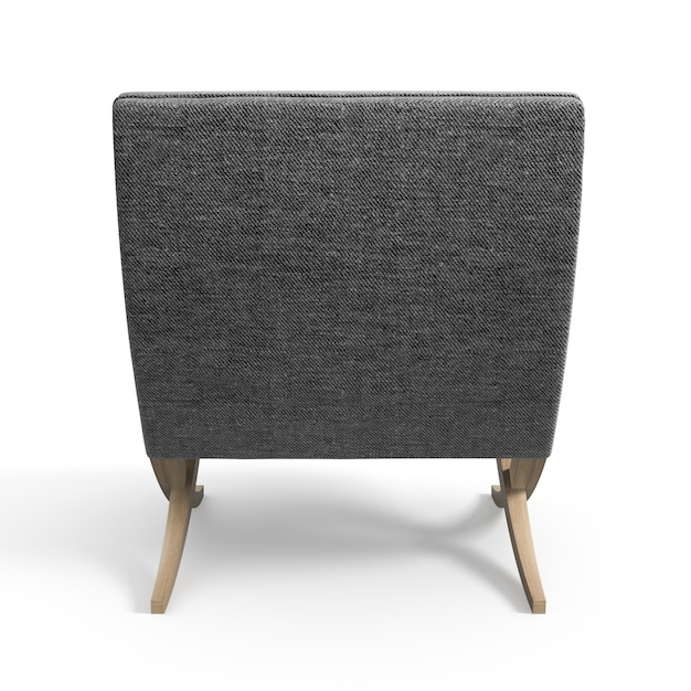 Foto fauteuil geïsoleerd op een witte achtergrond 3d-rendering