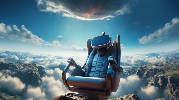 Fauteuil op wolken Foto van hoge kwaliteit Generatieve AI