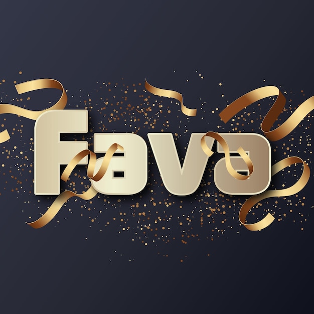 Fava Text effect Gold JPG attractive background card photo