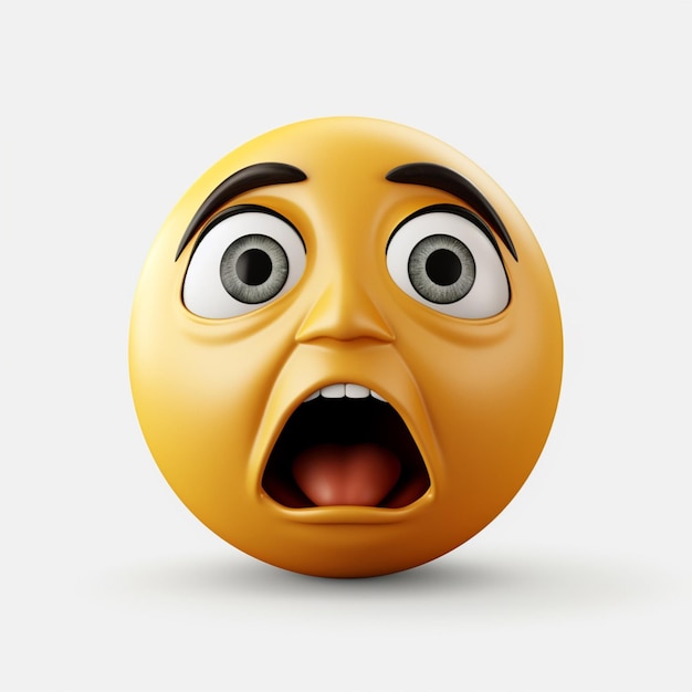 Fearful Face emoji op witte achtergrond hoge kwaliteit 4k hdr