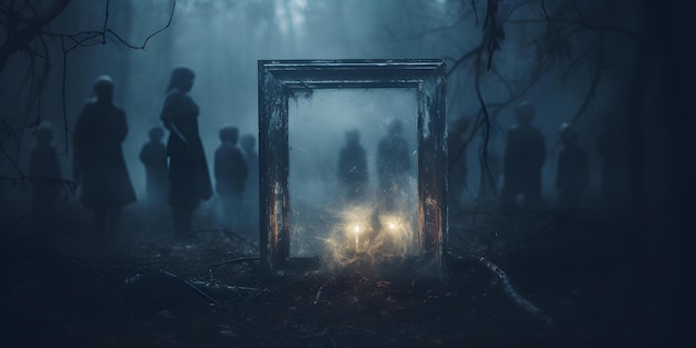 Fearinducing imagery captured in an eerie frame evokes horror and supernatural themes Concept Horror Photography Eerie Frames FearInducing Imagery Supernatural Themes